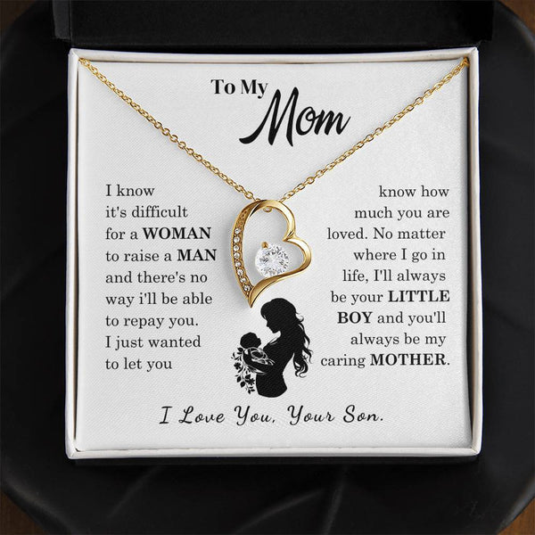 [Only a few left]  To My Mom - Loved Mother  - Necklace