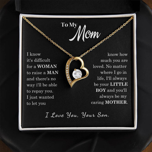 [ Few left only ]  To My Mom - Loved Mother - Forever Love Necklace