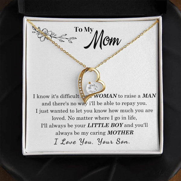 [Only a few left] To My Mom - I Love You Mother  - Forever Love Necklace