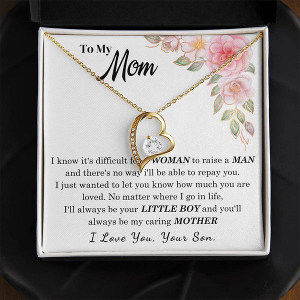 [Only a few left] To My Loving Mother - I love you  (Forever Love Necklace)