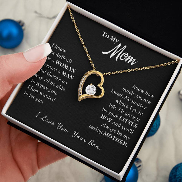 [ Few left only ]  To My Mom - Loved Mother - Forever Love Necklace