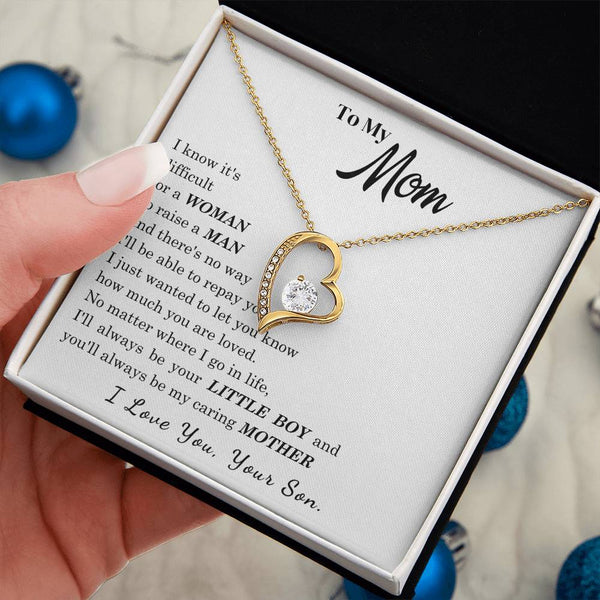 [ Few left only ]  To My Mom - I Love You Mother - Forever Love Necklace