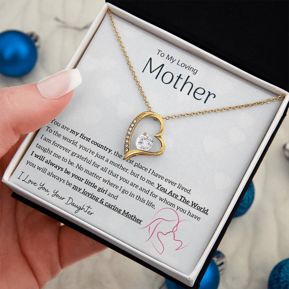 To My Loving Mother - You are my sunshine, I will always be your little girl (Only a Few Left) - Forever Love Necklace