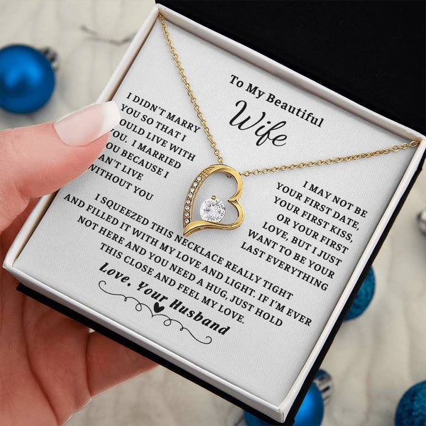 To My Wife , Forever love necklace , Gift For Wife, Wife Birthday Gift, Anniversary Gift For Wife, Wife Necklace