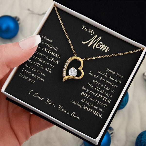 [Almost Sold Out] To My Mom - I Love You Mother  - Forever Love Necklace