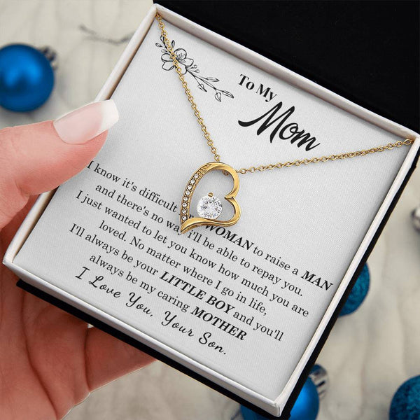 [Only a few left] To My Mom - I Love You Mother  - Forever Love Necklace