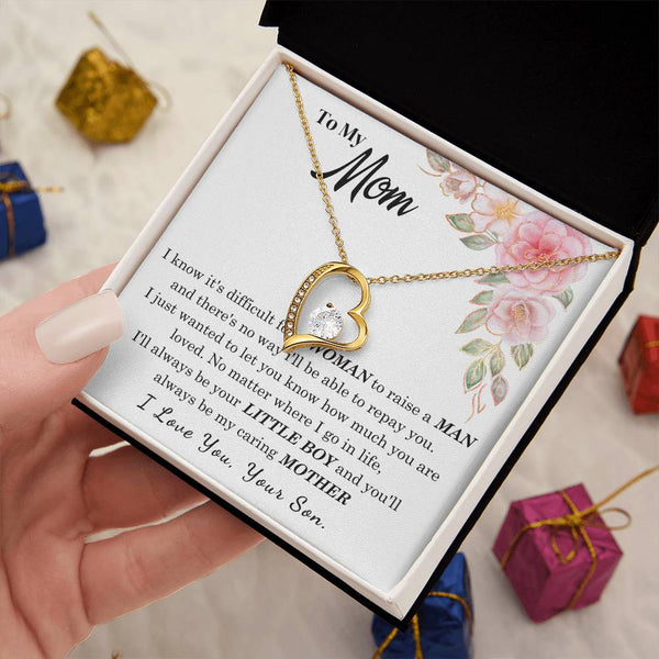 [Only a few left] To My Loving Mother - I love you  (Forever Love Necklace)
