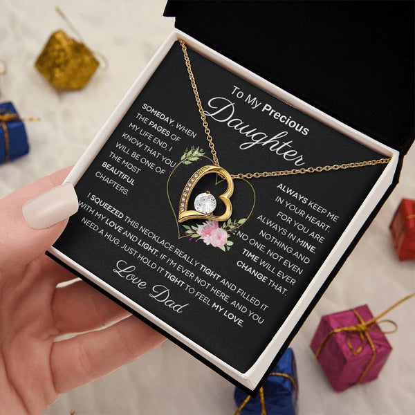 To My Precious Daughter from Dad -  You Will Be One Of The Most Beautiful Chapters - Flower Heart