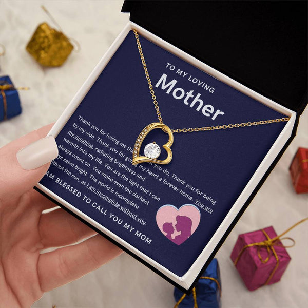 To My Loving Mother - You are my sunshine, radiating brightness into my life (Only a Few Left) - Forever Love Necklace