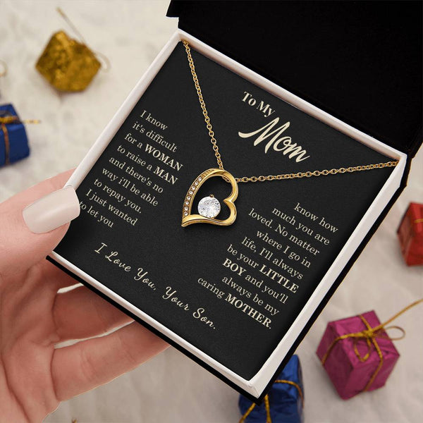 [Almost Sold Out] To My Mom - I Love You Mother  - Forever Love Necklace
