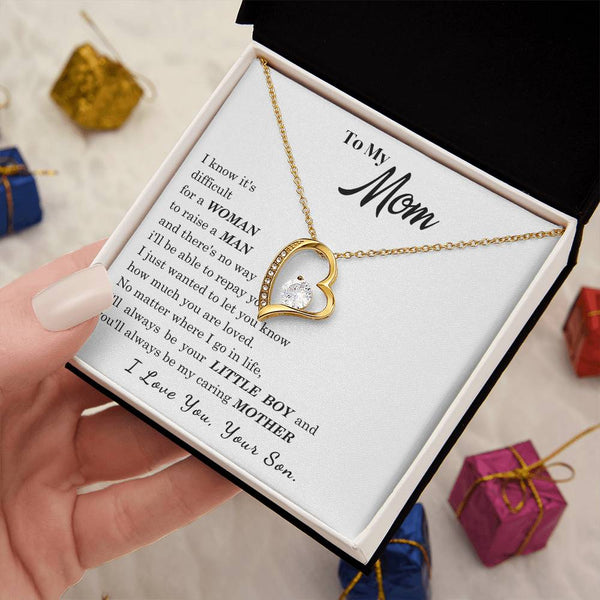 [ Few left only ]  To My Mom - I Love You Mother - Forever Love Necklace