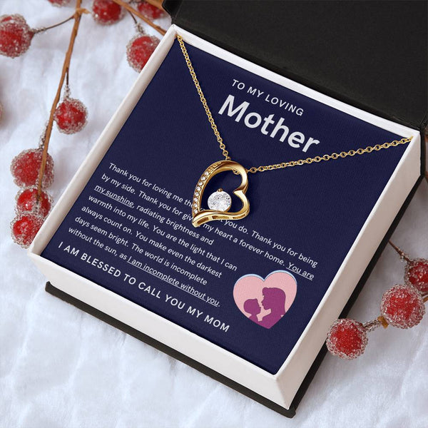 To My Loving Mother - You are my sunshine, radiating brightness into my life (Only a Few Left) - Forever Love Necklace