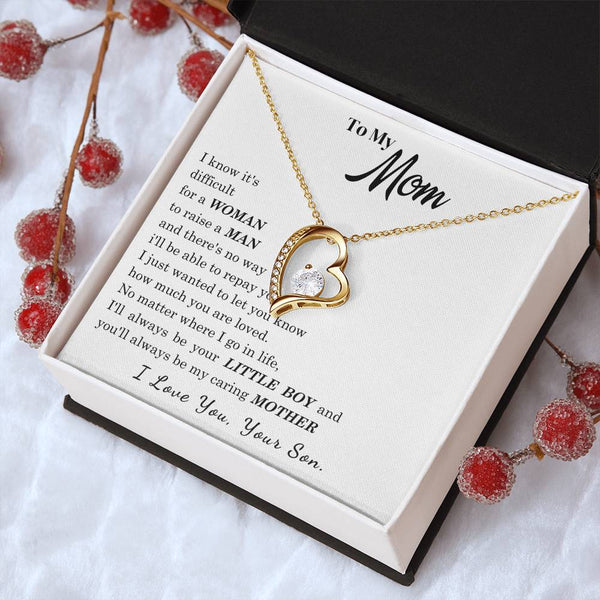 [ Few left only ]  To My Mom - I Love You Mother - Forever Love Necklace