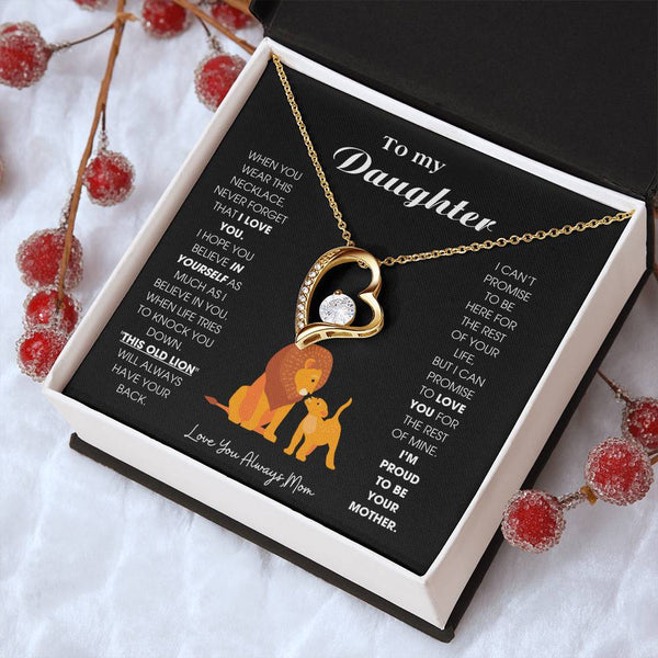 [ Few left only ] To My Daughter - When you wear this necklace, never forget that I LOVE YOU [ Gift From Mom ] [ Forever Love ]