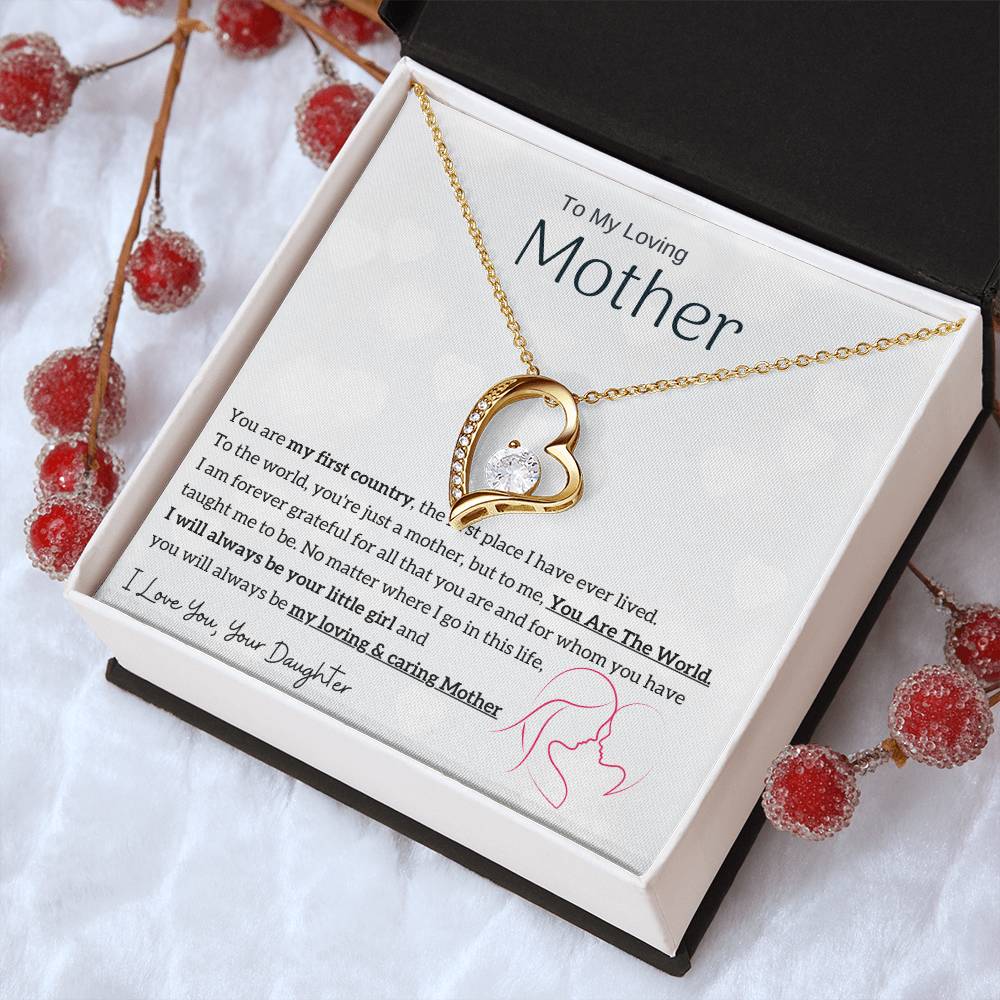 To My Loving Mother - You are my sunshine, I will always be your little girl (Only a Few Left) - Forever Love Necklace