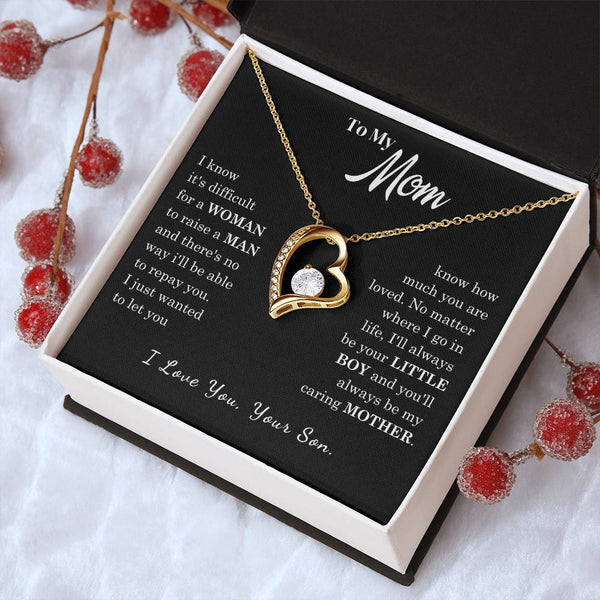 [ Few left only ]  To My Mom - Loved Mother - Forever Love Necklace