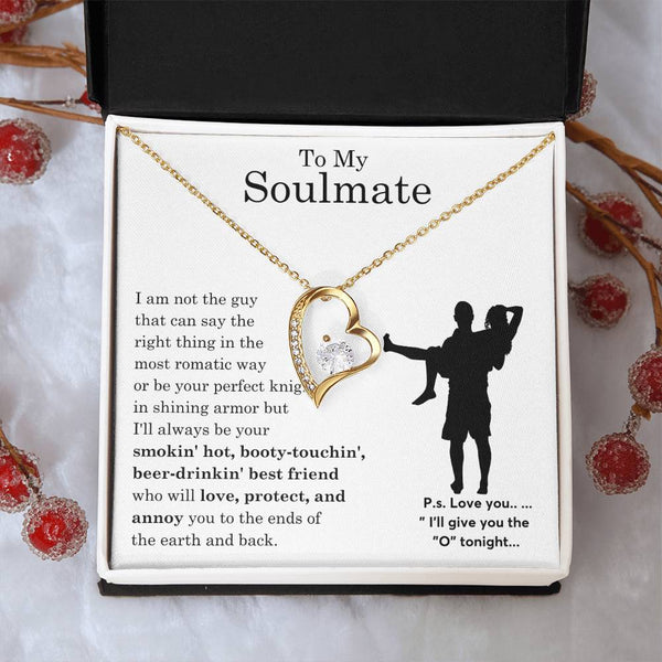 To My Beautiful Soulmate ,  Gift For Soulmate , Gift For Wife,  Forever Love Necklace, Top Gift for Women, Funny quote