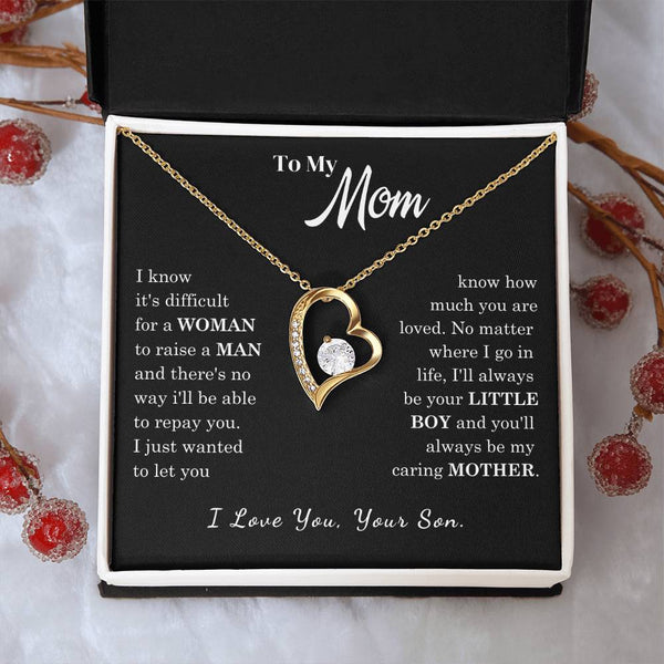 [ Few left only ]  To My Mom - Loved Mother - Forever Love Necklace