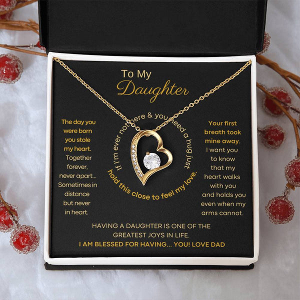 [ Few left only ] To My Daughter - Hold this necklace close to feel my love