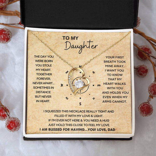 [ Forever Love ] To My Daughter - Hold this necklace close to feel my love