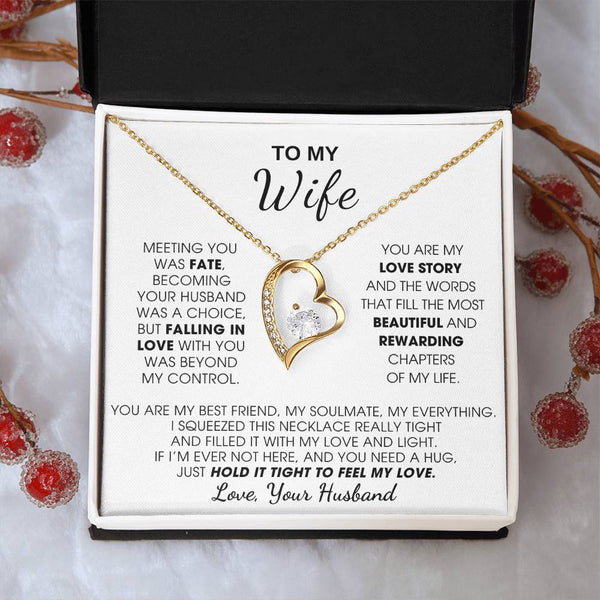 [Few left only] To My Wife, Hold This Close To Feel My Love  - Forever Love Necklace