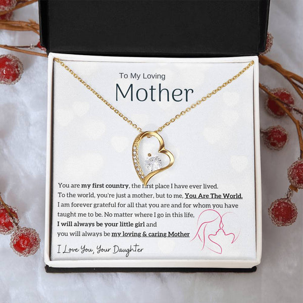 To My Loving Mother - You are my sunshine, I will always be your little girl (Only a Few Left) - Forever Love Necklace