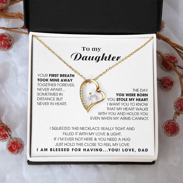 To My Daughter - Hold this necklace close to feel my love [ Forever Love ]