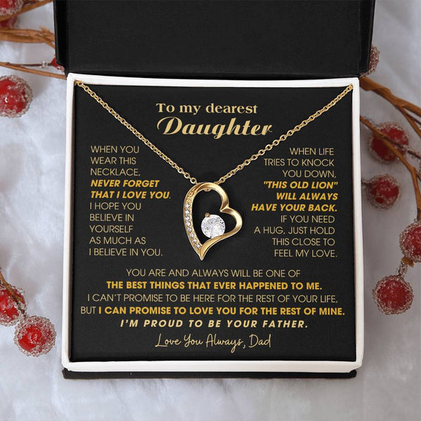 [Few left only] To My Dearest Daughter , If you need a hug, just hold this close to feel my love