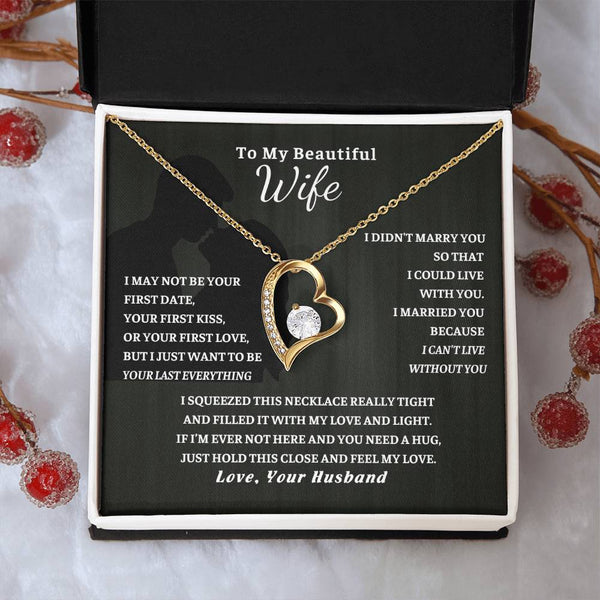 Gift For Wife, Wife Birthday Gift, Anniversary Gift For Wife, Wife Necklace , Love Card