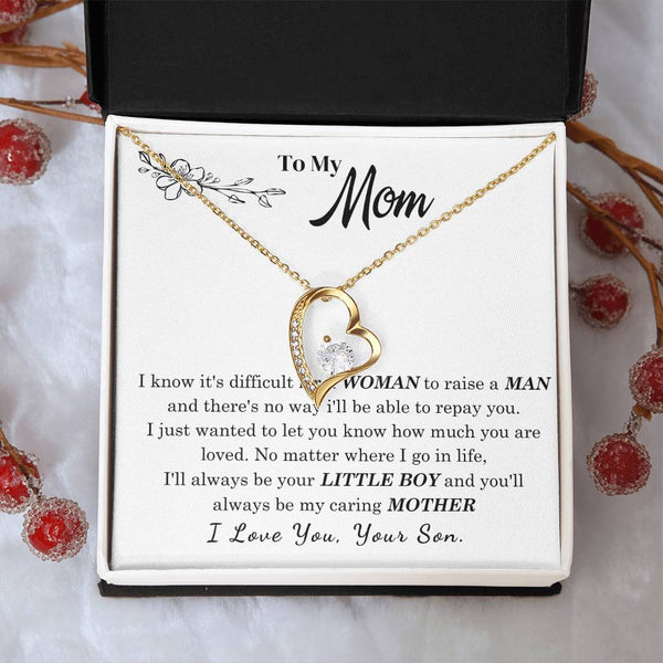 [Only a few left] To My Mom - I Love You Mother  - Forever Love Necklace