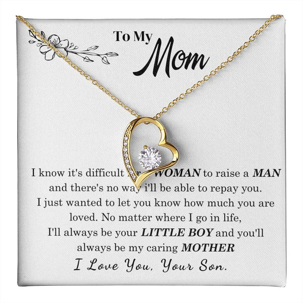 [Only a few left] To My Mom - I Love You Mother  - Forever Love Necklace