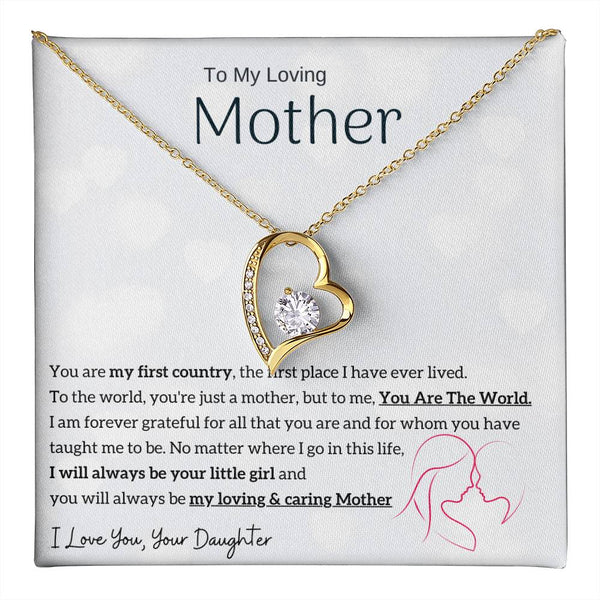To My Loving Mother - You are my sunshine, I will always be your little girl (Only a Few Left) - Forever Love Necklace