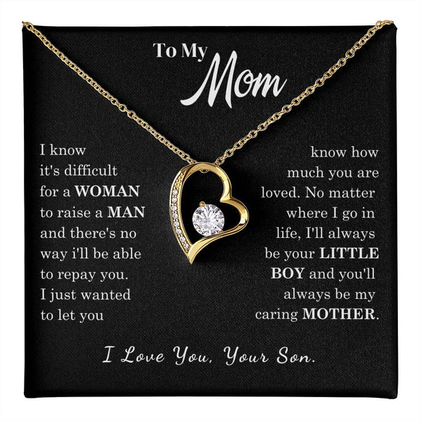 [ Few left only ]  To My Mom - Loved Mother - Forever Love Necklace
