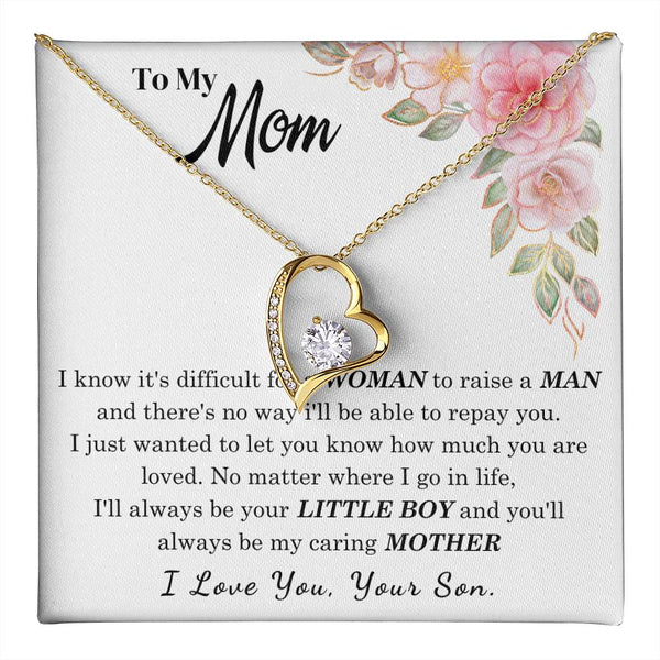 [Only a few left] To My Loving Mother - I love you  (Forever Love Necklace)