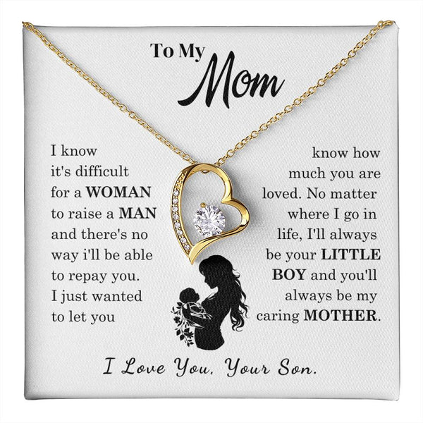 [Only a few left]  To My Mom - Loved Mother  - Necklace