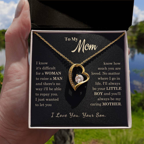 [Almost Sold Out] To My Mom - I Love You Mother  - Forever Love Necklace