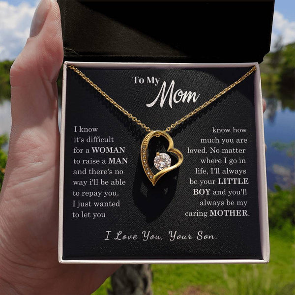 [ Few left only ]  To My Mom - Loved Mother - Forever Love Necklace