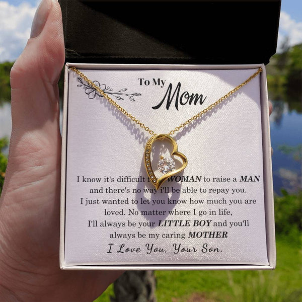 [Only a few left] To My Mom - I Love You Mother  - Forever Love Necklace