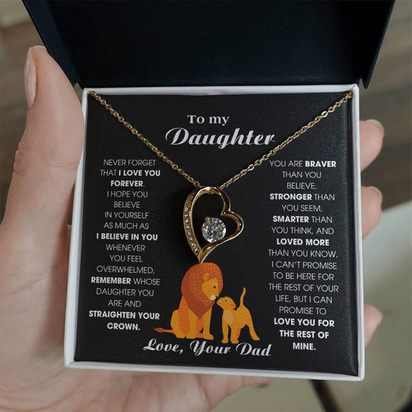 [ Forever love necklace ] To My Daughter, Never Forget That I Love You Forever