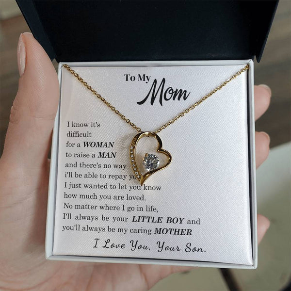 [ Few left only ]  To My Mom - I Love You Mother - Forever Love Necklace