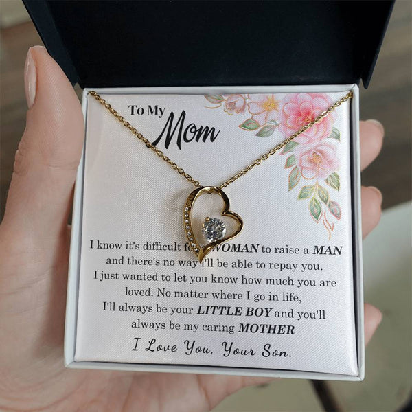 [Only a few left] To My Loving Mother - I love you  (Forever Love Necklace)