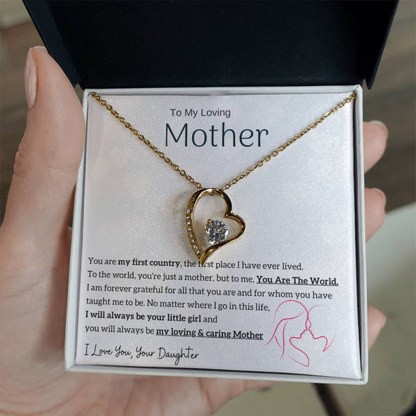 To My Loving Mother - You are my sunshine, I will always be your little girl (Only a Few Left) - Forever Love Necklace