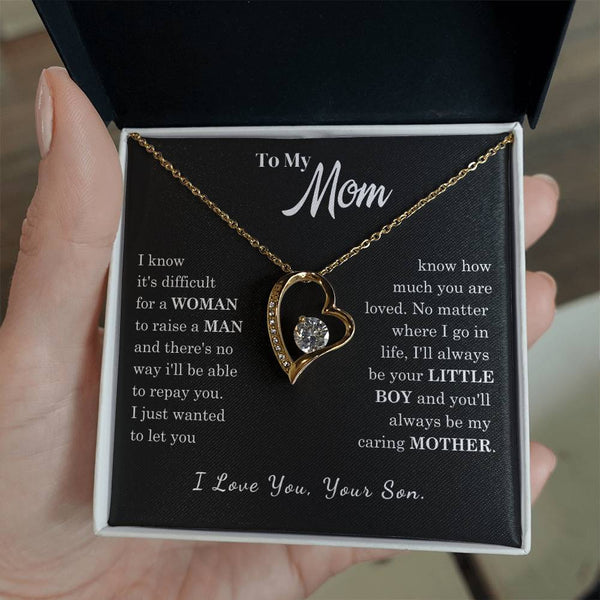 [ Few left only ]  To My Mom - Loved Mother - Forever Love Necklace