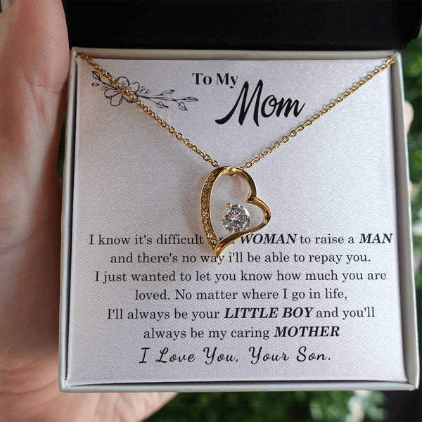 [Only a few left] To My Mom - I Love You Mother  - Forever Love Necklace