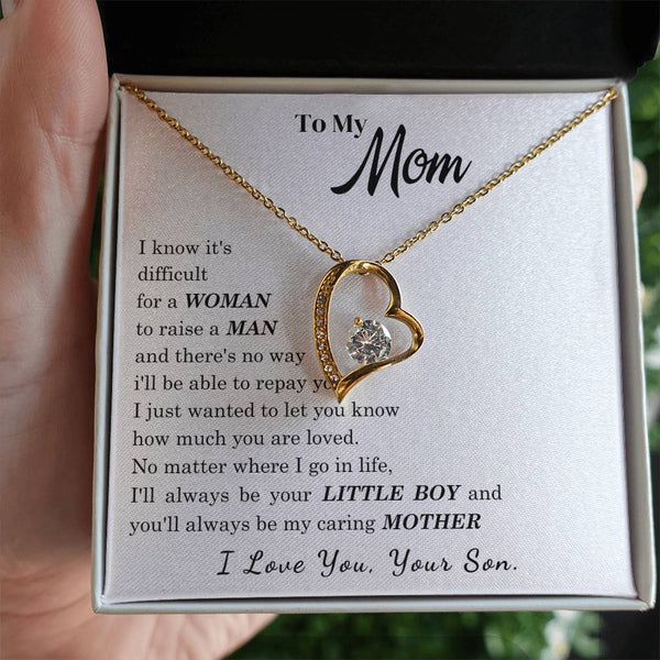 [ Few left only ]  To My Mom - I Love You Mother - Forever Love Necklace