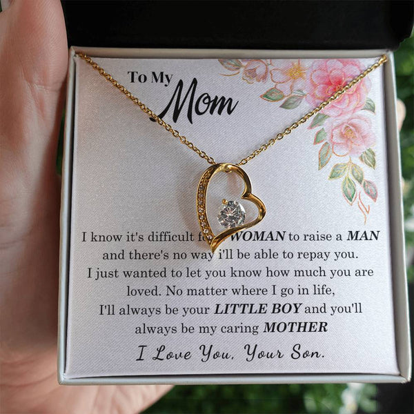 [Only a few left] To My Loving Mother - I love you  (Forever Love Necklace)