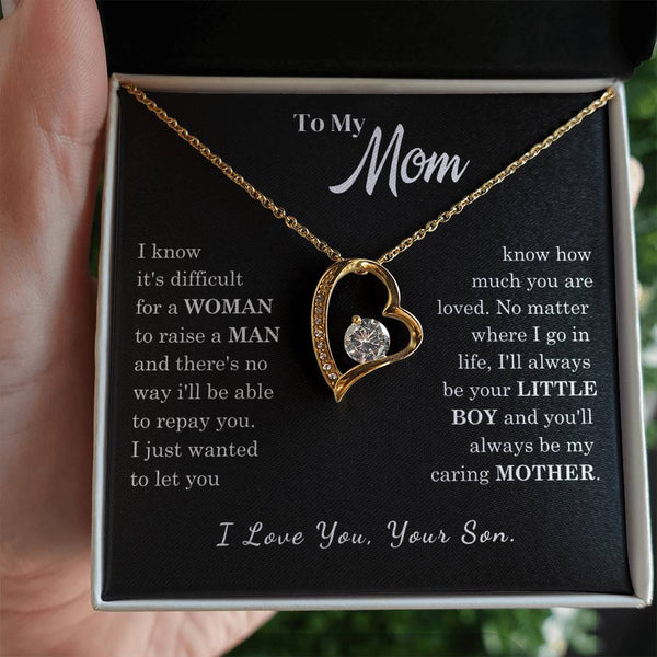 [ Few left only ]  To My Mom - Loved Mother - Forever Love Necklace