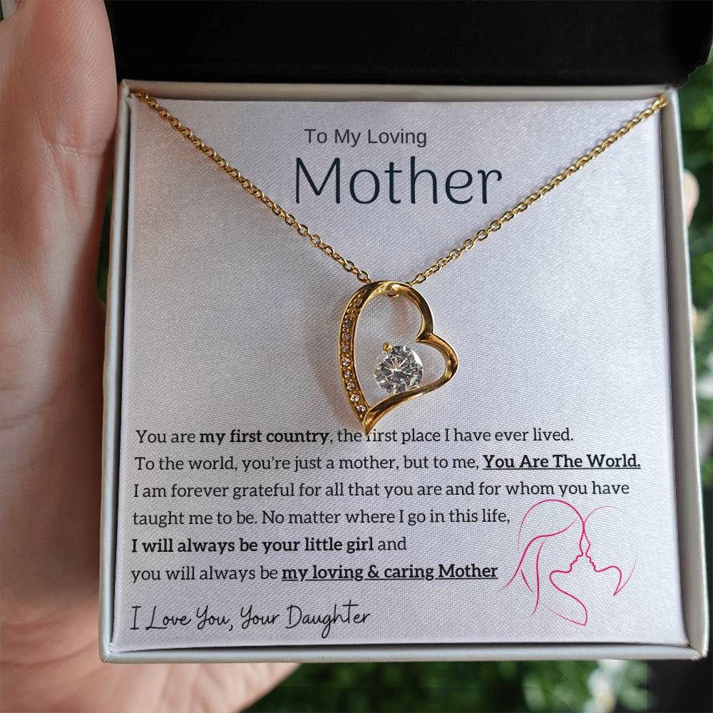 To My Loving Mother - You are my sunshine, I will always be your little girl (Only a Few Left) - Forever Love Necklace