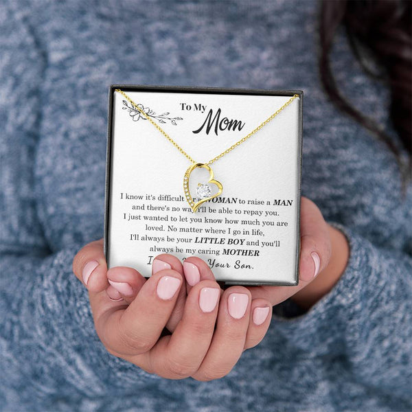 [Only a few left] To My Mom - I Love You Mother  - Forever Love Necklace