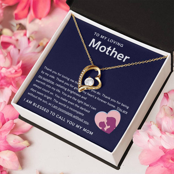 To My Loving Mother - You are my sunshine, radiating brightness into my life (Only a Few Left) - Forever Love Necklace